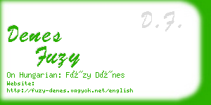 denes fuzy business card